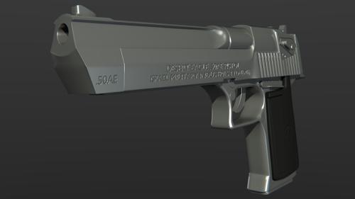 (high poly) Desert eagle 50 cal preview image